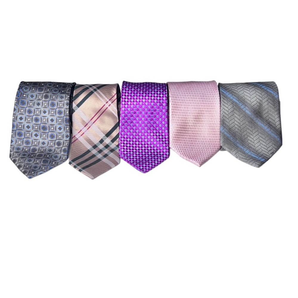Luxury 5pc Multi Brand Mens Tie Lot Bundle Excellent Condition! - Picture 3 of 8